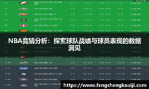 NBA竞猜分析：探索球队战绩与球员表现的数据洞见